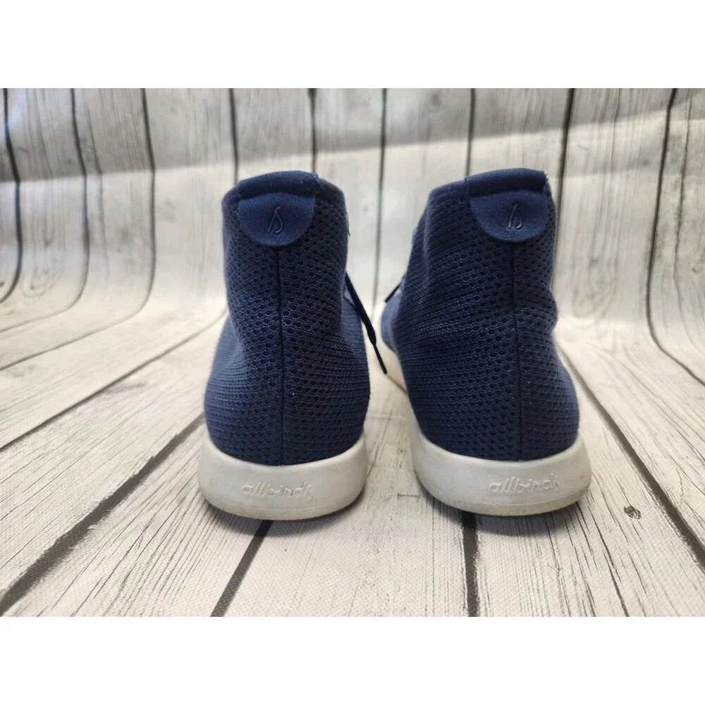 ALLBIRDS Tree Toppers Mens 10 High Top Knit Shoes Sneakers Navy Blue Lightweight